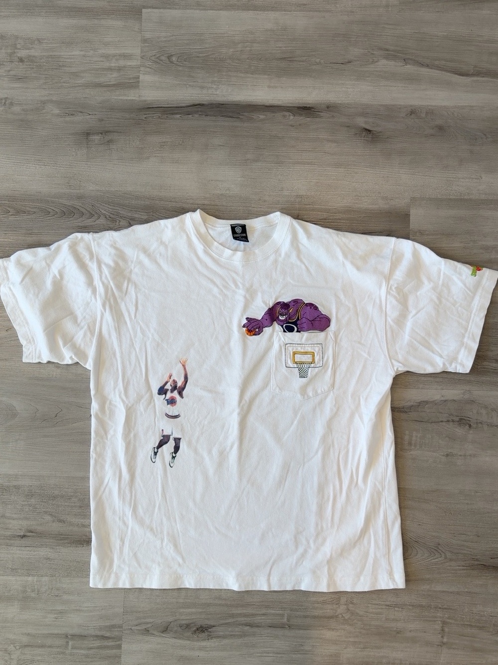 Vintage 1996 Space Jam Michael Jordan Embroidered Pocket Tee XL WB